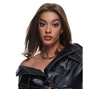 HBYLEE Human Lace Wigs 13 x 5 x 1 T-Part Front Straight Human Hair Wig for Black Women ,Colore: 180Density 13 x 5 x 1/dimensioni: 10 pollici