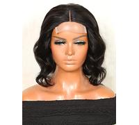 HBYLEE Human Lace Wigs T-Part Lace Curly Human Hair Wig for Black Women, colore: 200Density 13 x 5 x 1/Dimensioni: 8 pollici