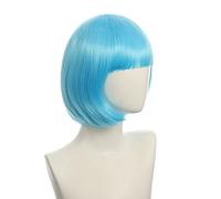 HBYLEE -ig Anime Cosplay Parrucca per tendenza alla moda per l'uso quotidiano Cosplay discoteca show bar stripping frangia femminile capelli corti rosa beige blu bobo parrucca colore K051-19