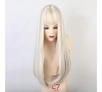 HBYLEE -ig for cosplay anime cosplay parrucca parrucche sintetiche con frangia parrucche lunghe rettilinee blu viola parrucche per capelli naturali per donne Cosplay parrucche in fibra resistente al