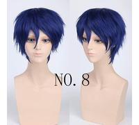 HBYLEE -ig for cosplay Men's Synthetic Short Fluffy Red Silver Grey Light Golden Yellow Green Pink Purple Orange White Universal Cosplay Wig Pony as shown in the picture