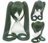 HBYLEE -ig for cosplay Vocaloid Hatsune Miku Parrucca coda di cavallo Black Rock Shooter Senbon Zakura Cosplay Parrucca capelli lunghi blu verde nero rosa argento parrucche 21