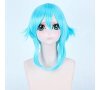 HBYLEE -ime Role Play For Sword Art Online Sinon Asada Shino Cosplay Wig Sao 40 cm Short Ice Blue Wigs [Colore: blue]