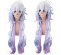 HBYLEE -ime Role Play Wig For Fate Grand Order Caster Merlin Long Layered Fluffy Gradient Cosplay Wig Fate Stay Night [Colore: Gradient]