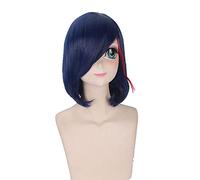 HBYLEE -ime Role Play Wig For Kill La Kill Matoi Ryuko Cosplay Wig Short Blue Red Mixed Halloween Carnival Wigs [Colore: blue]