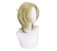 HBYLEE -ime Role Play Wig For Vtuber Hololive Luca Cosplay Wig 40cm Yellow Short Resistant Synthetic Hair[Farbe: Yellow]