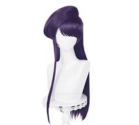 HBYLEE - Komi Cant Communicate Komi Shoko Cosplay Wig Anime Komi-san Wa Comyushou Desu Cosplay Dark Purple Long Women Wig [Colore: viola]