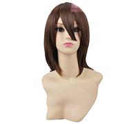 HBYLEE Marrone scuro medio dritto Cosplay parrucca Hirasawa Yui la malinconia della Haruhi Suzumiya Orihara Kururi Cosplay parrucca (monouso)[Colore: secondo il piano]
