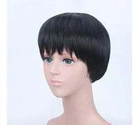 HBYLEE - Nuovo arrivo YURI su ICE Cosplay parrucca Katsuki Yuuri Victor Nikiforov Yuri Plisetsky Parrucche sintetiche corte per uomini Perucas 30 cm nero[Colore: nero]