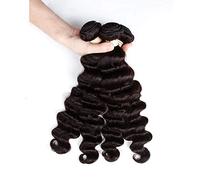 HBYLEE - Onda profonda naturale naturale nero reale capelli umani fasci 20 pollici brasiliani parrucche dei capelli umani parrucche per le donne 150% densità pre parrucca 22 pollici[Colore]
