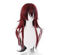 HBYLEE - Parrucca anime Coser Demon Slayer: Kimetsu No Yaiba Tanjiro Kamado da donna, lunga castagna vinaccia, resistente al calore, per cosplay, costume per capelli [Colore: secondo il piano]