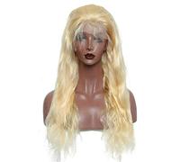HBYLEE - parrucca capelli umani biondi con pizzo pieno 360 lungo onda del corpo 14 pollici [Colore]