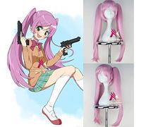 HBYLEE - Parrucca cosplay per cosplay Sabage-Bu! Urara Kasugano Sabagebu Survival Game Club! Rosa lungo trecce lisce capelli sintetici per adulti