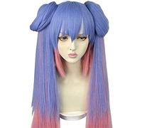 HBYLEE - Parrucca cosplay wig anime cosplay Cosplay anime Cosplay parrucche Arena of Valor blu sfumato viola rosa cos