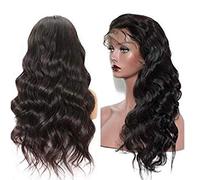 HBYLEE - Parrucca di capelli veri con punta piena 360 wig della lunga onda del corpo 10 pollici [colore: 10 pollici]