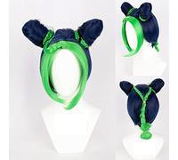 HBYLEE - Per cosplay 4 colori Jojos Bizarre Adventure Golden Wind Jolyne Cujoh Kujo Wigs Jojo No Kimyou Na Bouken Bun Braids Hair Cosplay Wigs Green