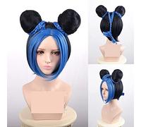 HBYLEE - Per cosplay 4 colori Jojos Bizarre Adventure Golden Wind Jolyne Cujoh Kujo Wigs Jojo No Kimyou Na Bouken Bun Braids Hair Cosplay Wigs Blue
