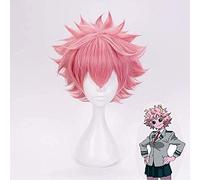 HBYLEE - Per cosplay anime Coser Wig Boku No Hero Academia Mina Ashido Wig My Hero Academia Short Hair Pink Cosplay Wigs + Heat Resistant Synthetic Wig