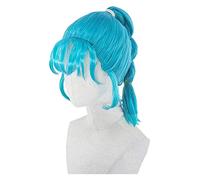 HBYLEE - Per cosplay Bulma Cosplay Wig Blue Twist Braid Hair for Girls Women Halloween Carnival Party Gift Coser Wig