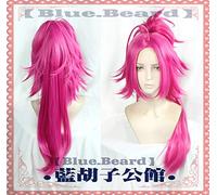 HBYLEE - Per cosplay FATE/EXTELLA LINK Francis Drake Cosplay Wigs High Temperature Fibre Sintic Hair Pink Long Hair with Ponytail + Free Hair Cap