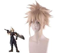 HBYLEE - Per cosplay FF7 anime Wig Cloud Golden Wig Cosplay Comic-Con Halloween Party Carnival Men and Women Anime Fan Gift
