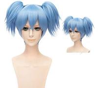 HBYLEE - Per cosplay wig anime cosplay cosplay anime assassination classroom cosplay wig shiota nagisa blu sintetico capelli corti base wig ponytails