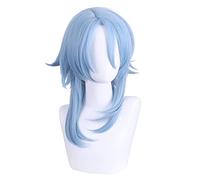 HBYLEE -Role Play Wig For Game Genshin Impact Kamisato Ayato Cosplay Blue Short Hair Wigs [Colore: blue]