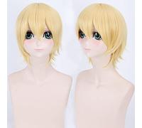 HBYLEE - Role Play Wig For Kagerou Project Mekakucity Actors Cosplay Wig Synthetic Hair Kano Shuuya Golden Cosplay Wigs [Colore: oro]