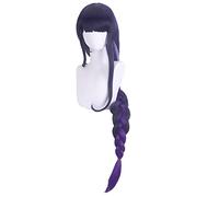 HBYLEE -Role Play Wig For Raiden Shogun Game Genshin Impact Cosplay Wigs 110 cm Long Braided Purple Mixed Wigs [Colore: viola]