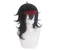 HBYLEE -Role Play Wig For Vox Akuma Cosplay Wig NIJISANJI Luxiem Long Black Hair Mixed Red Wig [Colore]