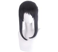 HBYLEE - Splay Wig Black Half Tied Ponytail Wig Anime Halloween Carnival Party Role Play Wig [Colore]