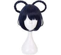 HBYLEE - Wig Anime Cosplay 30 cm gioco Genshin Impact Project Cosplay Xiangling Parrucca gioco di ruolo Halloween Cosplay Polvere Marrone scuro [Colore: Marrone]