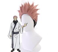HBYLEE Wig Anime Cosplay Anime Cosplay Parrucche Jujutsu Kaisen Ryomen Sukuna Cosplay Parrucca per Halloween Party Accessori con parrucca gratuita [Colore: secondo il piano]