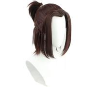 HBYLEE Wig Anime Cosplay Anime Gabi Marrone Cosplay Parrucca corta marrone capelli sintetici per costume di Halloween, accessori di scena [Colore: secondo il piano]