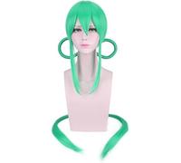 HBYLEE Wig Anime Cosplay Anime Land of The Lustrous Jade Cosplay Parrucca Houseki No Kuni Donna Verde Capelli Sintetici Halloween Costume Parrucche + Cappellino [Colore: secondo il piano]