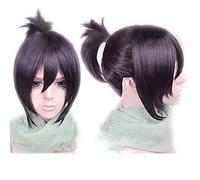 HBYLEE Wig Anime Cosplay Anime Noragami Yato Short Dark Purple Braided Cosplay Hair Resistant Costume Wigs + Free Wig Cap [Colore: Onecolor]