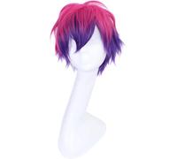 HBYLEE Wig Anime Cosplay Anime, senza gioco, senza vita, parrucca per cosplay, costume da uomo e donna, capelli sintetici corti per Halloween, feste + berretto. Colore: tinta unita