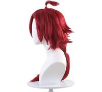 HBYLEE Wig Anime Cosplay Anime Suletta Mercury Cosplay Parrucca per capelli a coda di cavallo rossa, Parrucca per Halloween e cappuccio [Colore: One Color]