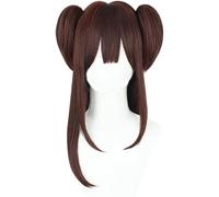 HBYLEE Wig Anime Cosplay Anime Wahira Nagomi Parrucca Cosplay Marrone Medium con doppia Clip On Parrucca per Halloween Costume Parrucca + Cuffia [Colore: One Color]