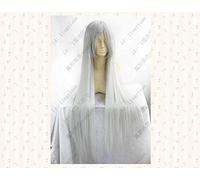 HBYLEE Wig Anime Cosplay Anohana. Honma Meiko 100 cm Silver Grey Long Straight Cosplay Wig Synthetic Hair + Wig Cap [Farbe: As The Picture]