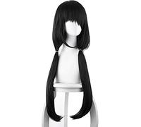 HBYLEE Wig Anime Cosplay Giapponese Anime Date A LIVE 3 Tokisaki Kurumi Parrucca Cosplay Nightmare Black Tiger Bocca Clip Clip Coda di Cavallo Anime Parrucca Cosplay [Colore]