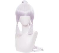 HBYLEE Wig Anime Cosplay Gioco Genshin Effetto Kamisato Ayaka Parrucca lunga Anime Parrucca Lunga Ragazza Puntelli di Scena Halloween Party Gioco di ruolo Parrucca + Cuffia [Colore: One Color]