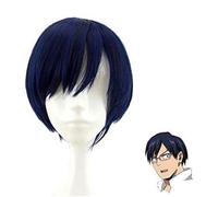 HBYLEE Wig Anime Cosplay Parrucca Himiko Toga Kyoka Jirou Cosplay Costume Parrucca Blu + Cappellino [Colore: secondo il piano]