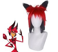 HBYLEE Wig Anime Cosplay Parrucca per anime Cosplay Natale brillante Inn Broadcast Demon Alastor Cos Role Modeling Cosplay Parrucca Cosplay [Colore: secondo il piano]