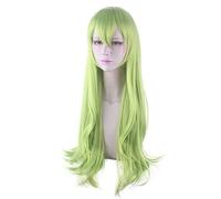 HBYLEE - Wig anime Cosplay Wig for Halloween Fashion Christmas Party Dress Up Wig Cosplay Wig Princess Link Re:Dive Flower Rin Apple Green Face Long Curly Hair[Colore: verde]