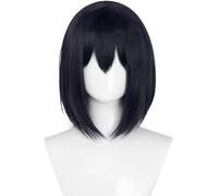 HBYLEE Wig Anime Parrucca per cosplay Howl per Howl Moving Castle, parrucca corta nera blu + cappuccio parrucca [Colore: One Color]