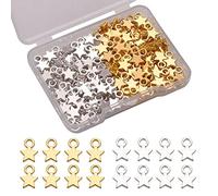 HBYMYDA 160 Pezzi Ciondoli a Forma di Stella Mini Ciondoli Stelline Charms Star Ciondoli per Orecchini Collane Bracciali Creazione Gioielli