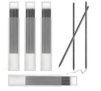 HBYMYDA 24 Pezzi Ricariche per Matita Carpentiere 2,8mm Sostituzioni di Matite Meccaniche a Foro Profondo Solido Ricariche per Penne per Lavorazione del Legno