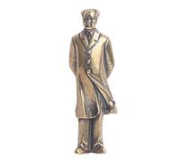 HBZLYS Ciondolo portachiavi della statua di bronzo Mao Zedong, grande uomo statua artigianale, oggetti di bronzo antichi
