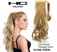 HC Milano Noemi Coda Mossa Velcro Biondo Chiaro 8.0 - Extension Capelli